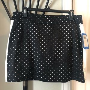 IZOD performance golf skort - polka dot Sz M, new